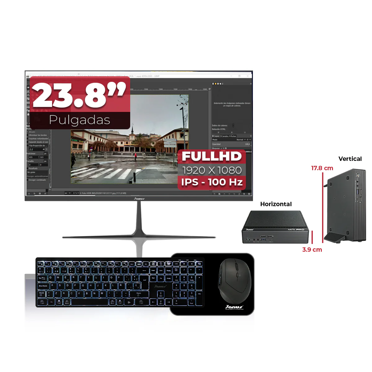 MONITOR: 24" IPS / 100Hz / FULLHD